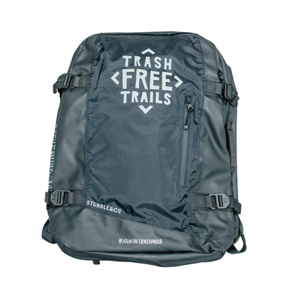 Trash free trails bag on a white background.